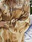 preiswerte Tops &amp; Blouses-Damen Mantel Herbst Winter Alltag Standard Mantel Normale Passform Vintage Anspruchsvoll Jacken Langarm Druck Geometrisch Batik Braun
