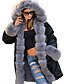 abordables Manteaux &amp; Trenchs Femme-veste d&#039;hiver pour femme en faux manteau à manches longues parka à capuche outwear (orange, m)