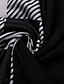 abordables Vestidos casuales-Mujer Vestido de cambio Vestido hasta la Rodilla Negro Manga 3/4 Cuadrícula Botón Otoño Primavera Escote Cuadrado Casual Corte Ancho 2021 M L XL XXL 3XL
