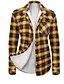 cheap Jackets-Women&#039;s Jacket Daily Fall &amp; Winter Regular Coat Loose Basic Jacket Long Sleeve Color Block Formal Style Yellow Green