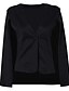 preiswerte Damen Blazer-lässiger Cape-Blazer für Damen mit offener Vorderseite zum Tragen eines festen Anzugmantels (m, schwarz)