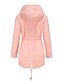 cheap Coats &amp; Trench Coats-Women&#039;s Coat Fall &amp; Winter Daily Valentine&#039;s Day Regular Coat Hooded Regular Fit Active Basic Jacket Long Sleeve Solid Colored Black Pink Army Green