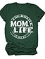 abordables T-shirts-mamá vida camisetas mujer mamá vida es ruff camisetas de manga corta camisa casual mamá camisas tops (m, verde)