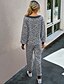 cheap Jumpsuits &amp; Rompers-Women&#039;s Basic Leopard Casual / Daily Two Piece Set Sweatshirt Tracksuit Pant Loungewear Jogger Pants Print Tops