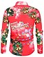 cheap Men&#039;s Tees &amp; Tank Tops-Men&#039;s Shirt Graphic 3D Print Christmas Long Sleeve Tops Red