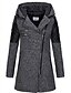 cheap Jackets-Women&#039;s Coat Splicing Zipper Basic Fall Down &amp; Parkas Regular Daily Long Sleeve PU Leather Coat Tops Navy / Winter / Spring