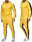 cheap Men&#039;s Sweatshirt Set-Men&#039;s Striped Tracksuit Activewear Set in Multicolor