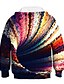 billige Hættetrøjer og sweatshirts til drenge-Børn Drenge Hættetrøje og sweatshirt Langærmet 3D Regnbue Børn Toppe Aktiv