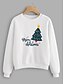 cheap Christmas Tops-Women&#039;s Pullover Sweatshirt Graphic Letter Christmas Daily Basic Christmas Hoodies Sweatshirts  Cotton Slim Yellow Blushing Pink Wine