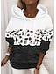 cheap Hoodies &amp; Sweatshirts-Women&#039;s Print Hoodie Pullover Daily Casual Hoodies Sweatshirts  Blushing Pink White Black