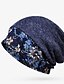abordables Scarves &amp; Bandanas-Mujer Sombrero flexible Prendas de punto Algodón Activo Básico - Floral Cómodo Otoño Invierno Vino Azul Real Gris Oscuro