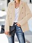 cheap Coats &amp; Trench Coats-Women&#039;s Solid Colored Fall &amp; Winter Coat Regular Daily Long Sleeve Coat Tops White
