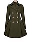 preiswerte Damenmäntel und Trenchcoats-Damen Regenmantel Solide Aktiv Herbst Winter Lang Mantel Alltag Langarm Jacken Blau
