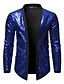 cheap Best Sellers-men&#039;s all over sequin jacket long sleeve varsity bling bling bomber metallic nightclub styles cardigan (purple l)