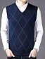 cheap Men&#039;s Sweaters &amp; Cardigans-Men&#039;s Pullover Sweater Striped Color Block Fish Glitter Knitted Braided Wedding Beach Sleeveless Sweater Cardigans Fall Winter V Neck Wine Light gray Dark Gray