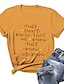 abordables T-shirts-chemise d&#039;amis ils ne savent pas que nous savons qu&#039;ils savent que nous savons t-shirt femme mignonne lettre top t-shirt (s) gris