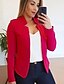 billige Blazere til damer-kvinners casual jakke casual work blazer office jacket slim fit blazer for business lady (gul, l4)