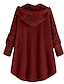 abordables Sweaters &amp; Cardigans-Mujer Color sólido Sudadera Fin de semana Básico Casual Sudaderas con capucha Sudaderas Rosa Claro Rojo tinto Gran rojo