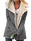 cheap Down&amp; Parkas-Women&#039;s Parka Causal Fall Winter Regular Coat V Neck Regular Fit Work Elegant &amp; Luxurious Jacket Long Sleeve Solid Colored Fur Trim Blue Blushing Pink / Cotton / Holiday / Lined / Cotton
