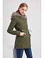 cheap Women&#039;s Coats &amp; Jackets-Women&#039;s Parka Hoodie Jacket Casual Sports Street Daily Holiday Valentine&#039;s Day Coat Regular Cotton Green Gray Red Fall Winter Spring Hoodie Regular Fit S M L XL XXL XXXL / Solid Color / Lined