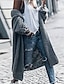 abordables Cardigans-Femme basique Tricoté Couleur unie Cardigan Manches Longues Pull Cardigans Ouvrir le devant Automne Hiver Gris
