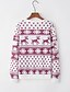 billige Christmas Sweater-Dame Pullover-sweatshirt Grafisk Jul Jul Hættetrøjer Sweatshirts Sort Rød