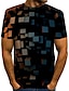 billige T-skjorter og singleter til herrer-Herre Skjorte T skjorte T-skjorter Grafisk Rom Crew-hals Svart Rød Blå Gull Grønn 3D-utskrift Store størrelser Daglig Helg Kortermet Trykt mønster Klær overdrevet Land Morsom