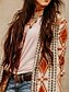 cheap Sweaters-Stylish Women&#039;s Striped Knitted Cotton Cardigan Long Sleeve Sweater Cardigans Fall Winter Open Front Brown