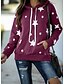 cheap Hoodies &amp; Sweatshirts-Women&#039;s Star Brown Hoodie Pullover Front Pocket Daily Casual Hoodies Sweatshirts  Purple Blushing Pink Black