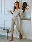abordables Jumpsuits &amp; Rompers-Mujer Un Color Hogar Conjunto de dos piezas Camiseta Pantalón Loungewear Pantalones jogger Básico Tops