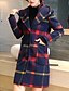 cheap Coats &amp; Trench Coats-Women&#039;s Color Block Fall &amp; Winter Basic Long Coat Daily Cotton Long Sleeve Coat Tops