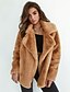 cheap Furs &amp; Leathers-Women&#039;s Jacket Fall Winter Wedding Causal Daily Regular Coat Regular Fit Casual Jacket Pure Color Solid Color White Black Brown