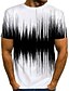 preiswerte Herrenhemden-Herren T Shirt Hemd Rundhalsausschnitt Graphic 3D Schwarz / Weiß Grün Weiß Schwarz Regenbogen 3D-Druck Kurzarm Übergröße Bedruckt Täglich Ausgehen Oberteile Strassenmode
