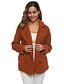 cheap Furs &amp; Leathers-Women&#039;s Teddy Coat Daily Fall Regular Coat Regular Fit Jacket Long Sleeve Solid Color Formal Style Dark Grey Camel
