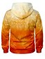 billige Christmas Hoodies-Herre Trykt mønster Grafisk 3D Pullover-hættetrøje 3D-udskrivning Jul Daglig 3D-tryk Jul Hættetrøjer Sweatshirts Orange