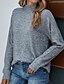 cheap Sweaters-Women&#039;s Pullover Solid Color Knitted Long Sleeve Loose Sweater Cardigans Fall Turtleneck Blushing Pink Gray White