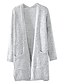 abordables Chaquetas para Mujer-chaqueta chaqueta suelta de invierno cálido sólido de manga larga para mujer (gris, m (l))