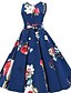cheap Casual Dresses-Women&#039;s A Line Dress Knee Length Dress Blue Sleeveless Floral Fall Elegant Casual 2021 S M L XL XXL