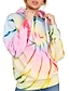 abordables Sweats à capuche et sweat-shirts-Sweat-shirt à capuche Femme Tie Dye Capuche du quotidien basique Polyester Pulls Capuche Pulls molletonnés Standard Fleurs Jaune Rose Claire