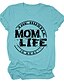 baratos T-shirts-mamãe vida camisetas mulheres mamãe vida é ruff manga curta camisetas camisa casual mama camisetas tops (m, verde)