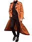 cheap All Sale-mens long breasted trench coat casual lapel men&#039;s long sleeve windbreaker overcoat jacket black