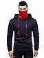 cheap Running &amp; Jogging Clothing-Men&#039;s Long Sleeve Hoodie Sweatshirt Hoodie with Mask Top Casual Athleisure Winter Thermal Warm Breathable Soft Fitness Gym Workout Running Jogging Training Sportswear Solid Colored Normal Dark Grey