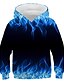 billige Hættetrøjer og sweatshirts til drenge-Børn Drenge Hættetrøje og sweatshirt Langærmet Grafisk 3D Trykt mønster Lilla Rød Grøn Børn Toppe Aktiv Nytår