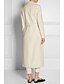 cheap Coats &amp; Trench Coats-Women&#039;s Coat Winter Daily Long Coat Slim Basic Jacket Long Sleeve Drawstring Solid Colored White