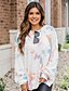 cheap Plus Size Tops-Women&#039;s Tunic Graphic Prints Long Sleeve Print Round Neck Tops Basic Basic Top White
