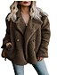 abordables Blazers Femme-veste décontractée pour femmes hiver tops chauds parka outwear manteau dames pardessus outercoat kaki
