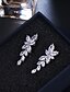 cheap Women&#039;s Jewelry-1 Pair Drop Earrings Earrings For Cubic Zirconia Women&#039;s Wedding Party Evening Gift Copper Imitation Diamond Leaf / Dangle Earrings