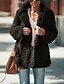 cheap Coats &amp; Trench Coats-Women&#039;s Teddy Coat Sherpa jacket Fleece Jacket Classic Casual Casual Daily Wear Coat Regular Polyester Apricot Green Black Fall Winter Shirt Collar Loose S M L XL XXL / Solid Color