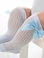 preiswerte Kindersocken-Baby Mädchen Unterwäsche &amp; Socken Weiß Gelb Rosa Weiß Blau Solide Gitter Schleife