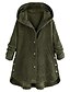 economico Cappotti e trench da donna-Per donna Cappotto Cappotto teddy Giacca in sherpa Pulsante Essenziale Informale Informale Giornaliero Per eventi Cappotto Lungo Poliestere Verde Nero Caffè Autunno Inverno Primavera Felpa Standard M